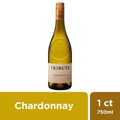 Tribute Chardonnay Wine - 750 ML - Image 1