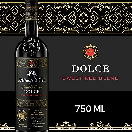 Menage A Trois Sweet Collection Dolce Sweet Red Wine Bottle - 750 Ml - Image 1