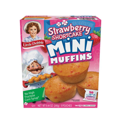 Snack Cakes Little Debbie Family Pack Mini Muffins Strawberry Shortcake - 8.44 OZ - Image 2