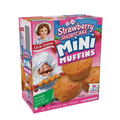Snack Cakes Little Debbie Family Pack Mini Muffins Strawberry Shortcake - 8.44 OZ