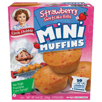 Snack Cakes Little Debbie Family Pack Mini Muffins Strawberry Shortcake - 8.44 OZ