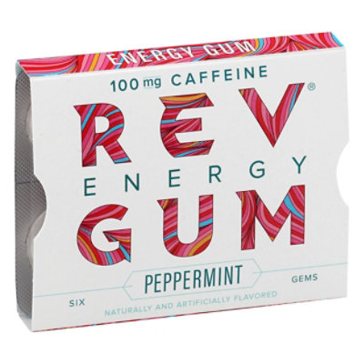Rev Caffeine Peppermint Gum - 6 CT - randalls