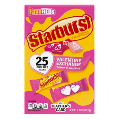 Starburst Candy Fruit Chews FaveReds Valentine Class Exchange Kit - 8.8 Oz