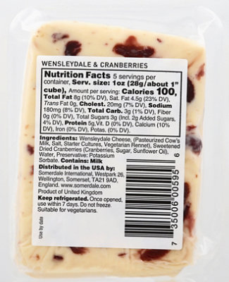 Wensleydale Cheese With Cranberries - 5.3 OZ - Image 6