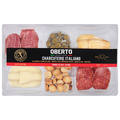 Oberto Charcuterie Platter Olives Crostinis Salame Cheese - 12.3 OZ - Image 3