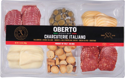 Oberto Charcuterie Platter Olives Crostinis Salame Cheese - 12.3 OZ - Image 2