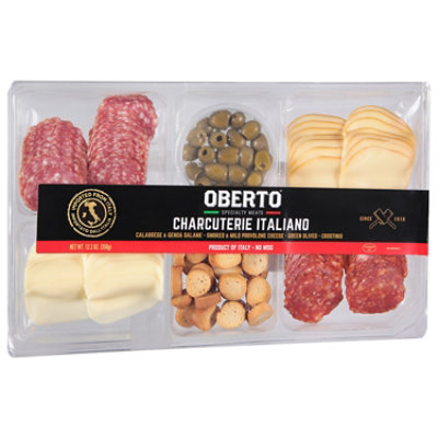 Oberto Charcuterie Platter Olives Crostinis Salame Cheese - 12.3 OZ - Image 1