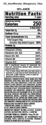 Monster Energy Juice Mango Loco Energy + Juice Energy Drink - 12-16 Fl. Oz. - Image 4