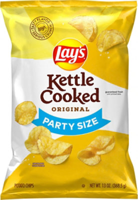 Lays Kettle Cooked Potato Chips Classic Party Size - 13 OZ - Image 2