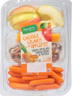 Signature Farms Snack Tray Cheddar Crunch Apples - 6.5 OZ