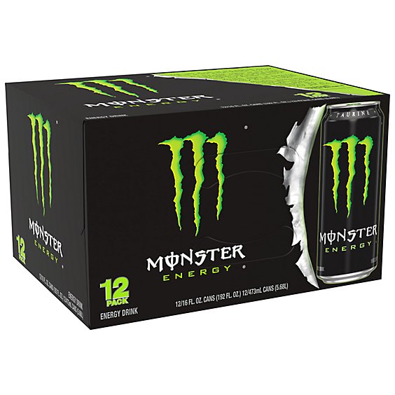 Monster Energy Original Green Energy Drink - 12 Count - 16 Fl. Oz.