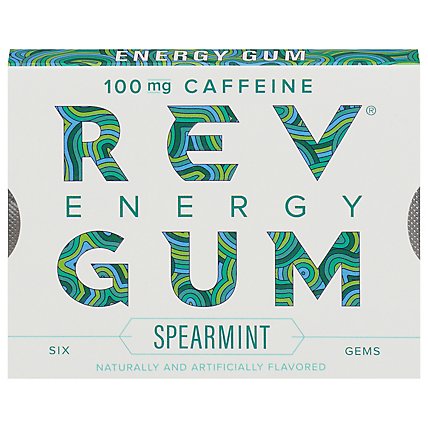 Rev Caffeine Spearmint Gum - 6 CT - Image 3