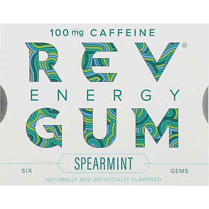 Rev Caffeine Spearmint Gum - 6 CT - Image 2