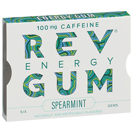 Rev Caffeine Spearmint Gum - 6 CT - Image 1