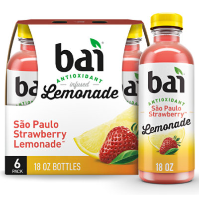 bai Lemonade Sao Paulo Strawberry Pack In Bottles - 6-18 Fl. Oz. - Image 1