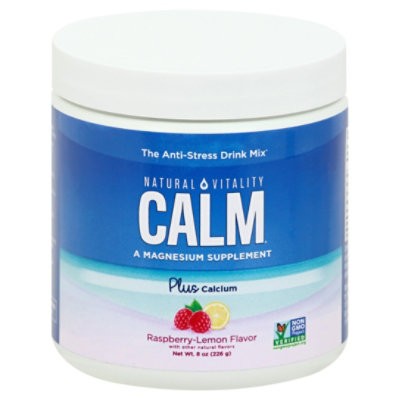 Natural Vitality Calm Calcium Rspbry Lmn - 8 OZ - Image 3