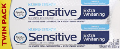 Signature Select/Care Toothpaste Sensitive Extra Whitening Twin Pack - 2-4 Oz. - Image 2