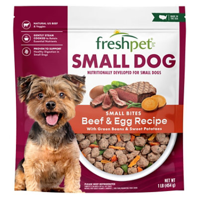 Freshpet Healthy Natural Grain Free Small Dogs Breeds Dog Food Fresh Beef Recipe 1 Lb tomthumb