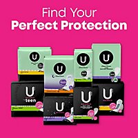 U by Kotex Teen Ultra Thin Unscented Extra Absorbency Feminine Pads With Wings - 28 Count - Image 4
