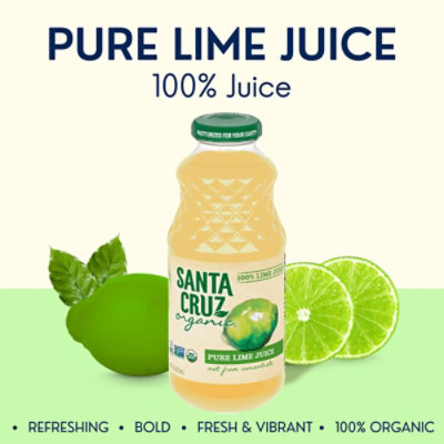 Santa Cruz Organic 100% Pure Lime Juice - 16 Fl. Oz. - Image 3