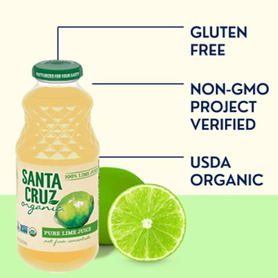 Santa Cruz Organic 100% Pure Lime Juice - 16 Fl. Oz. - Image 7