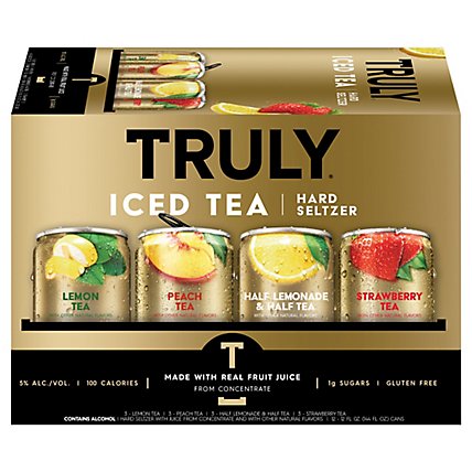 Truly Hard Seltzer Iced Tea Variety Pack Spiked & Sparkling Water - 12-12 Fl. Oz. - Image 1