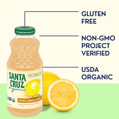 Santa Cruz Organic 100% Pure Lemon Juice - 16 Fl. Oz. - Image 6