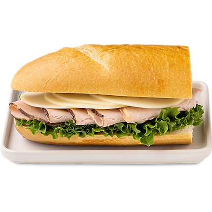 Deli Turkey And Provolone White Sub Sandwich - Each (420 Cal) - Image 1