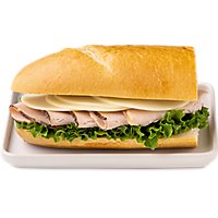 Deli Turkey And Provolone White Sub Sandwich - Each (420 Cal) - Image 1