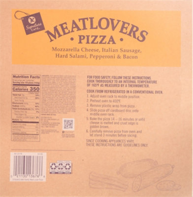 Signature Cafe Pizza Meat Lovers Family Size - 40.2 OZ - Image 7