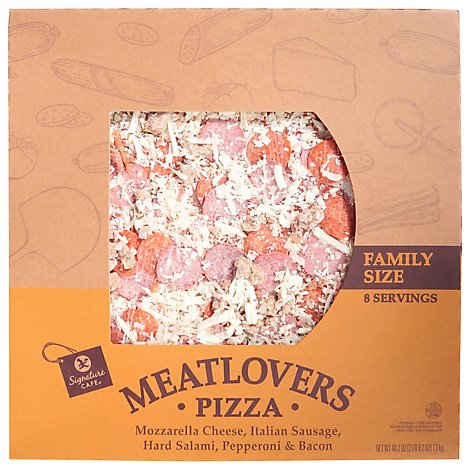 Signature Cafe Pizza Meat Lovers Family Size - 40.2 OZ