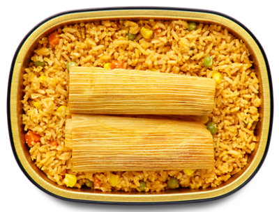 ReadyMeals Chicken Tamales & Spanish Rice - Ready2Eat - Each - Image 1