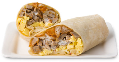 Boars Head Sausage Breakfast Burrito Self Serve Hot - Each (Available After 10 AM) - Image 1