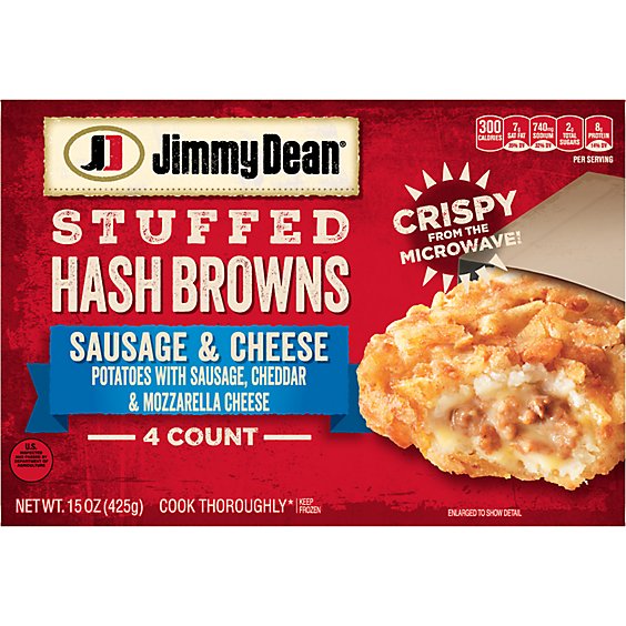 Jimmy Dean Sausage & Cheese Stuffed Hash Browns - 15 OZ