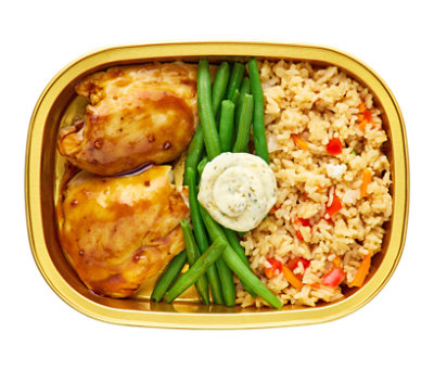 ReadyMeals Korean Chicken Thighs With Fried Rice & Green Beans - Each - Image 1