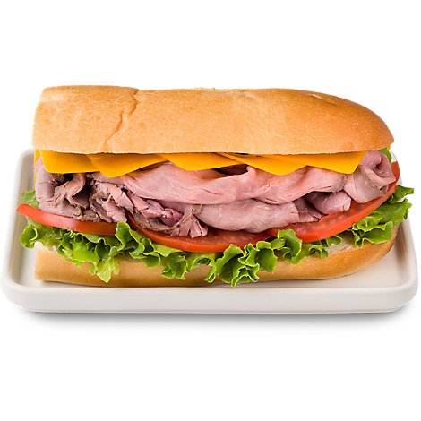 Signature Cafe Sandwich Pt Roast Beef Cheddar Hoagie Self Serve - Each (510 Cal)