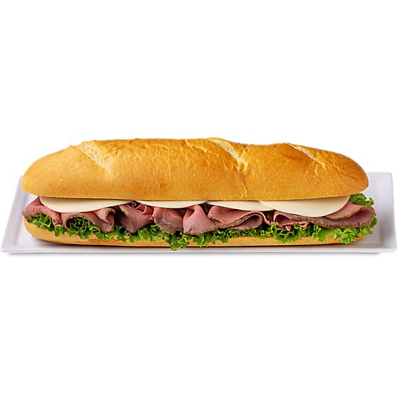 Roast Beef And Provolone Foot Long Sandwich - EA