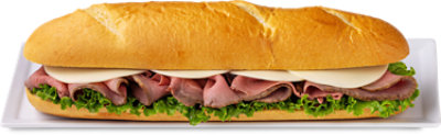 Deli Roast Beef And Provolone Foot Long Sandwich - Each (900 Cal) - Image 1