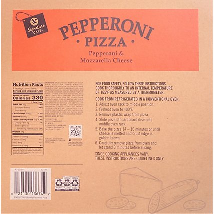Signature Cafe Pepperoni Pizza Family Size - 38.2 OZ - Image 6