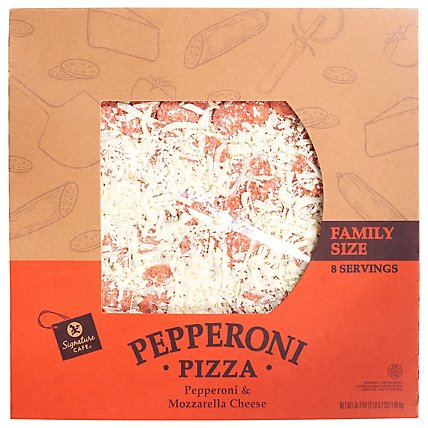 Signature Cafe Pepperoni Pizza Family Size - 38.2 OZ - Image 1