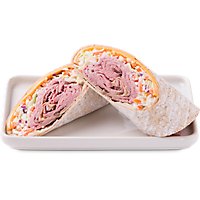 Deli Roast Beef Pita Wrap Sandwich - Each (640 Cal) - Image 1