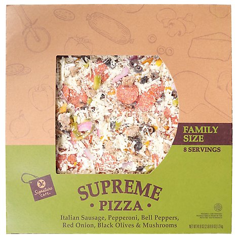 Signature Cafe Pizza Supreme Family Size - 41.9 OZ