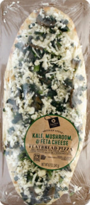 Signature Cafe Kale Mushroom & Feta Artisan Flatbread Pizza - 8.7 OZ - Image 2