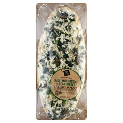 Signature Cafe Kale Mushroom & Feta Artisan Flatbread Pizza - 8.7 OZ - Image 1