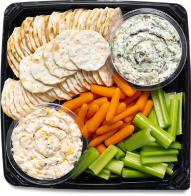 Vegetable & Dip Snack Tray 11 in. serves 6-10 - Each - Image 1