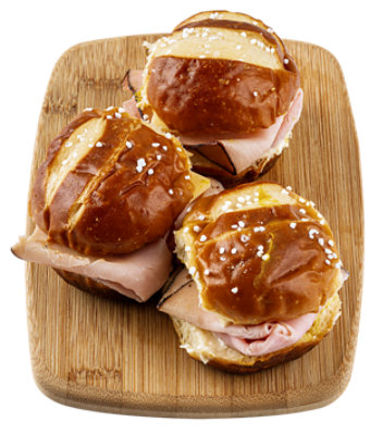 Haggen Ham Pretzel Sliders 3 Count - Each - Image 1