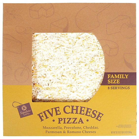 Signature Cafe Pizza Five Cheese Family Size - 36.7 OZ