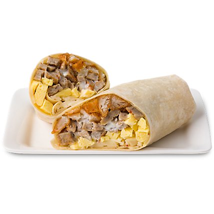 Signature Cafe Breakfast Burrito Sausage Hot - Each (940 Cal) - Image 1