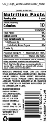 Reign Total Body Fuel White Gummy Bear - 16 Fl. Oz. - Image 2