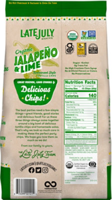 Late July Org Rest Style Tortilla Jalapeno Lime - 11 OZ - Image 6